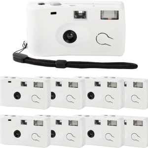8 Pack of Disposable Cameras for Wedding Bulk Single Use Flash 35mm 17 Film 200 ISO Film Camera for Birthday Concert Travel Anniversary Party Supplies